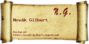 Novák Gilbert névjegykártya